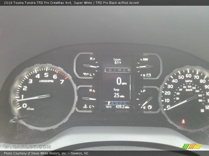 Super White / TRD Pro Black w/Red Accent 2019 Toyota Tundra TRD Pro CrewMax 4x4