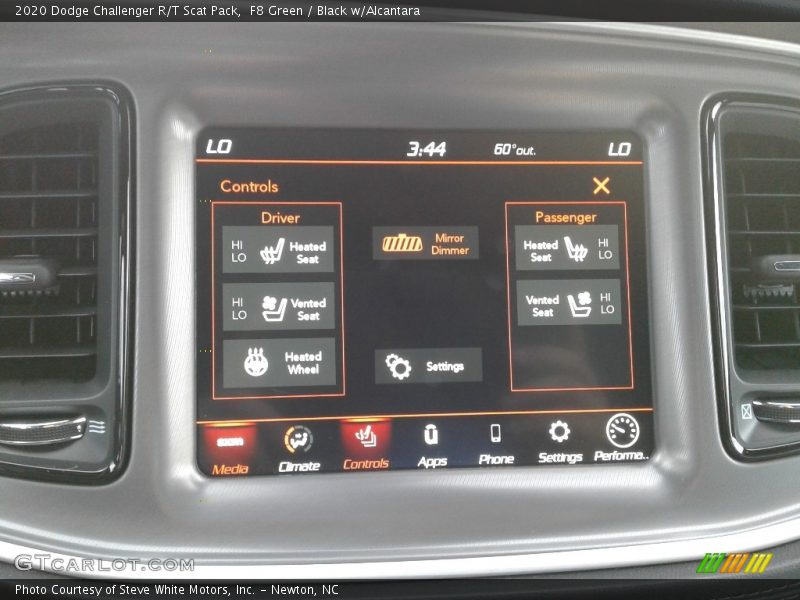 Controls of 2020 Challenger R/T Scat Pack