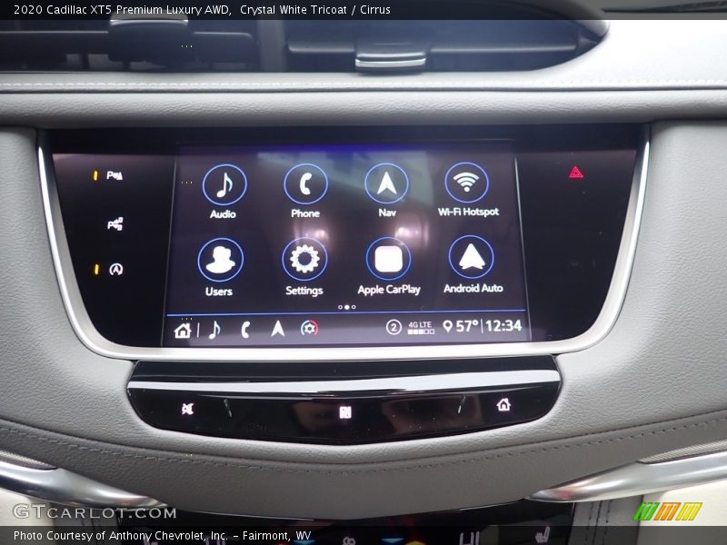 Crystal White Tricoat / Cirrus 2020 Cadillac XT5 Premium Luxury AWD