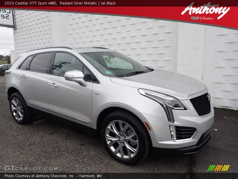 Radiant Silver Metallic / Jet Black 2020 Cadillac XT5 Sport AWD