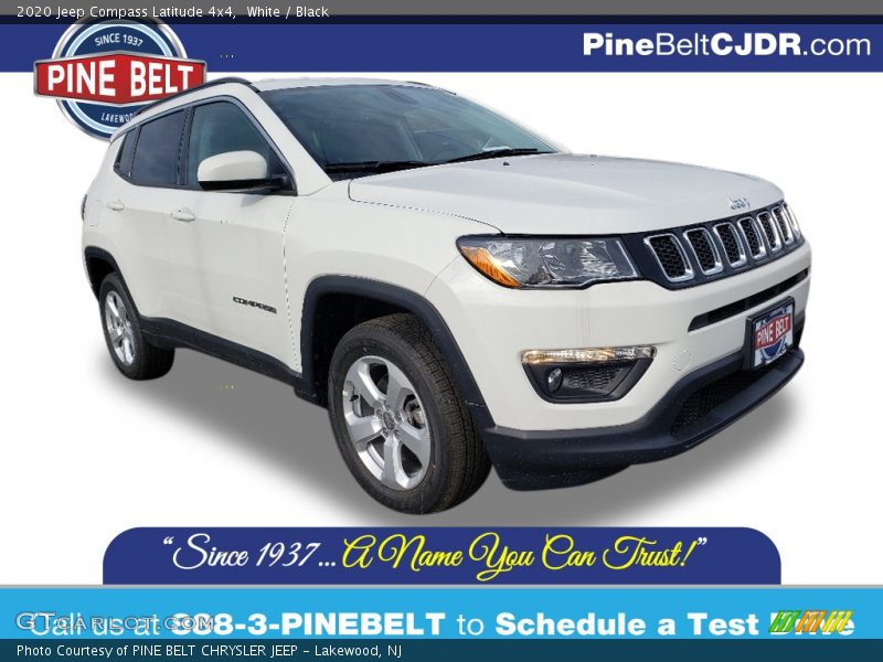 White / Black 2020 Jeep Compass Latitude 4x4