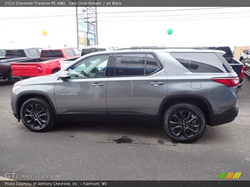 Satin Steel Metallic / Jet Black 2020 Chevrolet Traverse RS AWD