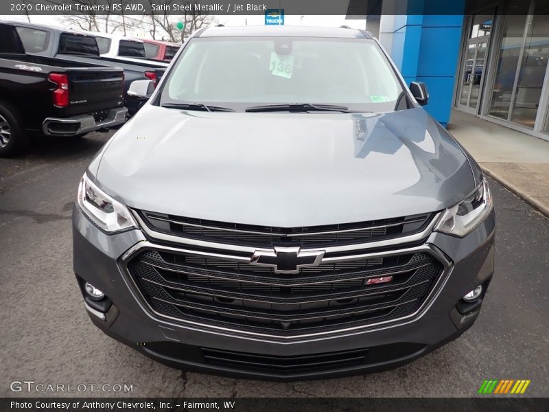 Satin Steel Metallic / Jet Black 2020 Chevrolet Traverse RS AWD