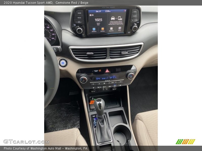 Controls of 2020 Tucson Sport AWD