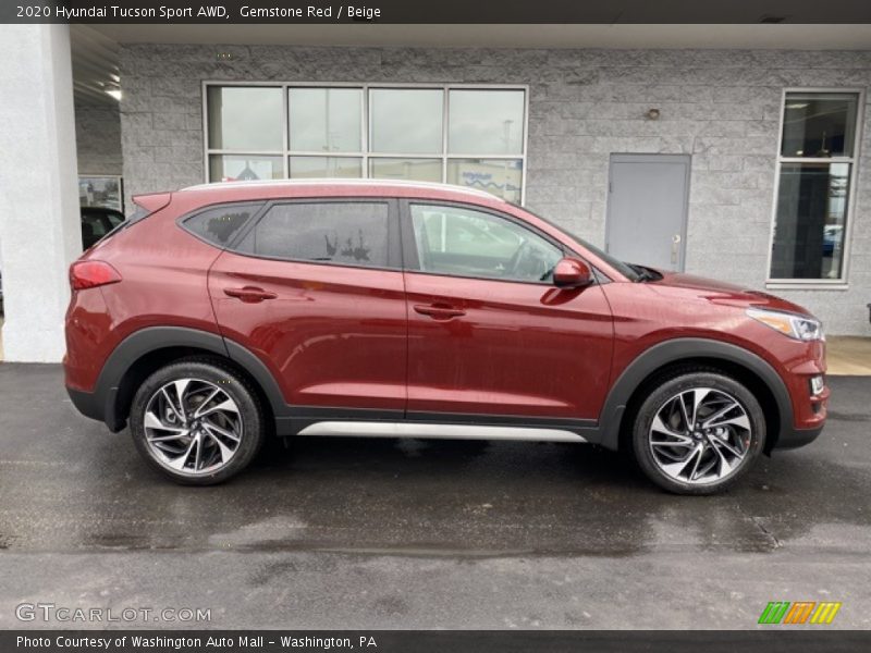 Gemstone Red / Beige 2020 Hyundai Tucson Sport AWD