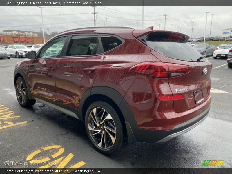 Gemstone Red / Beige 2020 Hyundai Tucson Sport AWD