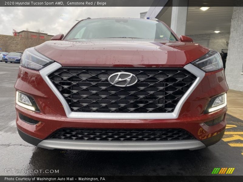 Gemstone Red / Beige 2020 Hyundai Tucson Sport AWD