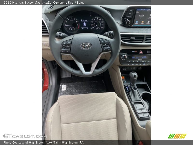 Gemstone Red / Beige 2020 Hyundai Tucson Sport AWD