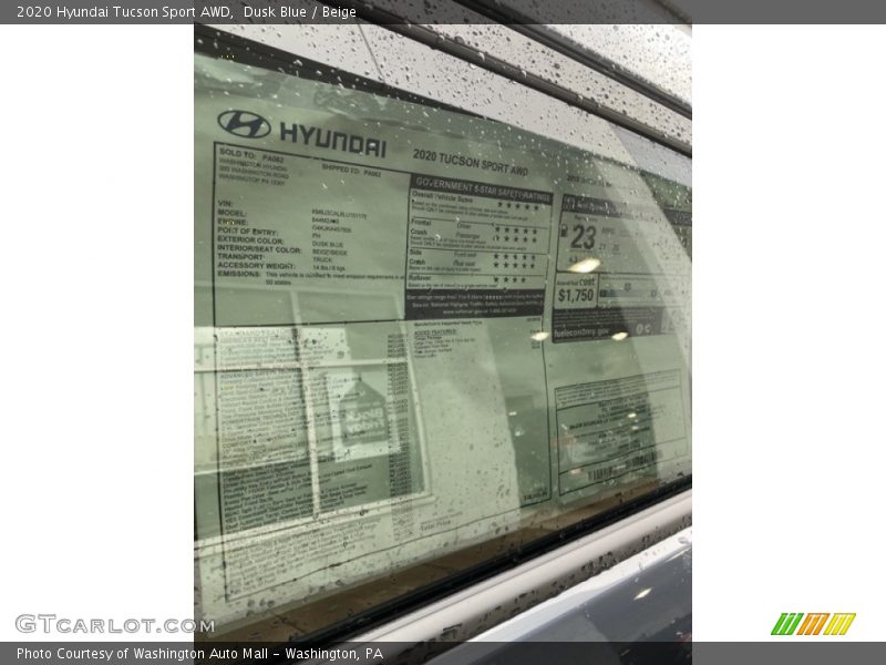 Dusk Blue / Beige 2020 Hyundai Tucson Sport AWD