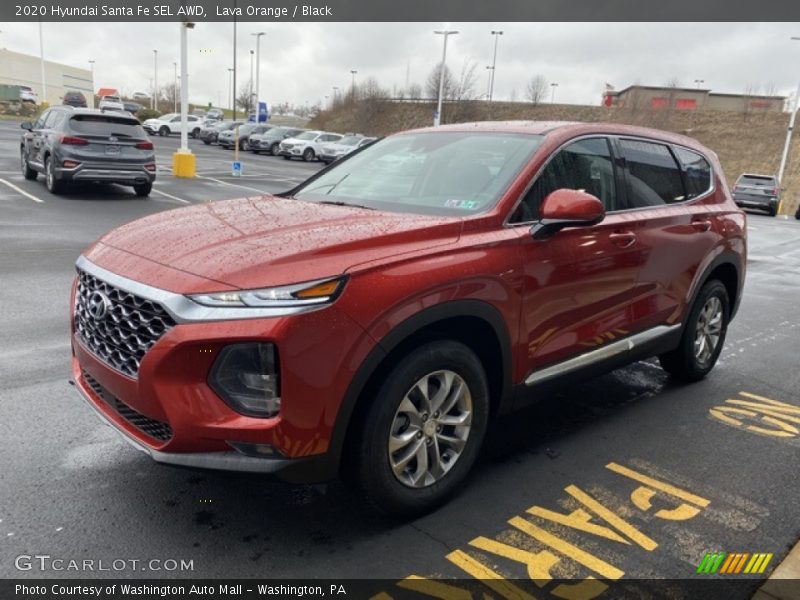 Lava Orange / Black 2020 Hyundai Santa Fe SEL AWD