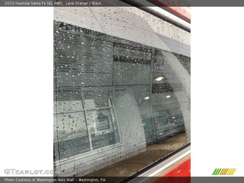 Lava Orange / Black 2020 Hyundai Santa Fe SEL AWD