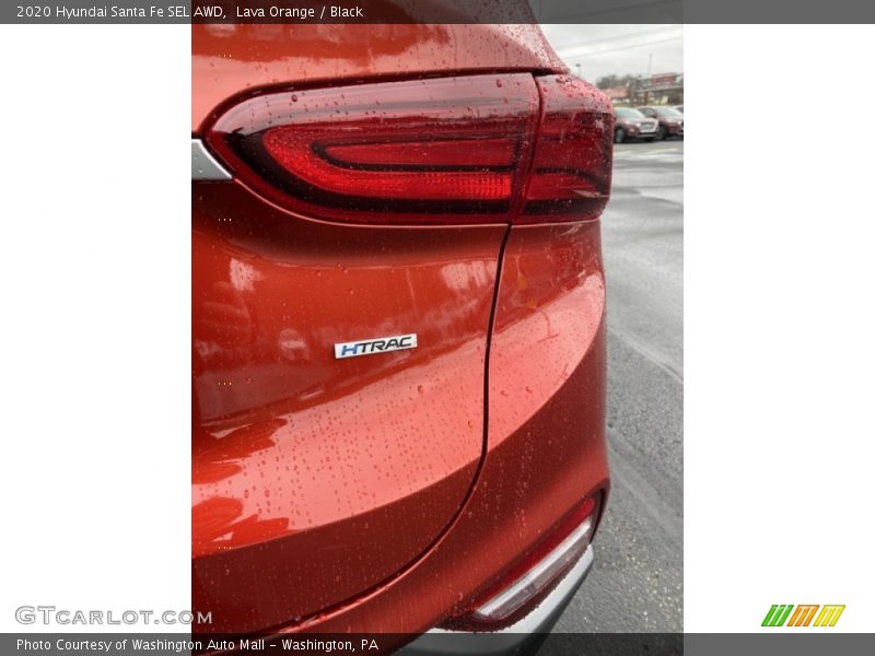 Lava Orange / Black 2020 Hyundai Santa Fe SEL AWD