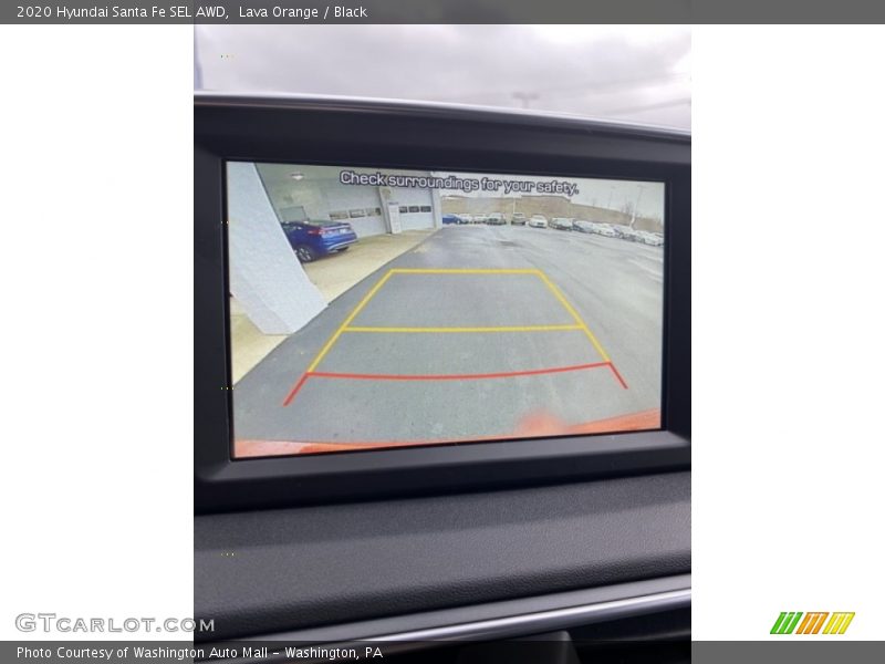 Lava Orange / Black 2020 Hyundai Santa Fe SEL AWD