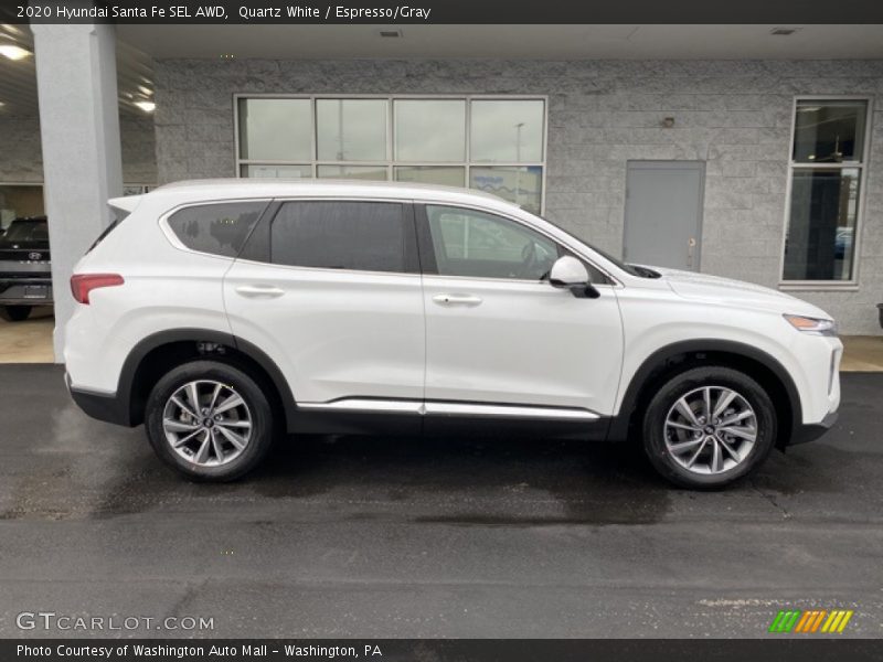 Quartz White / Espresso/Gray 2020 Hyundai Santa Fe SEL AWD