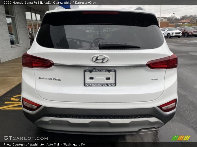 Quartz White / Espresso/Gray 2020 Hyundai Santa Fe SEL AWD