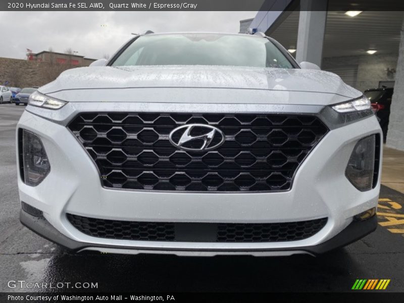 Quartz White / Espresso/Gray 2020 Hyundai Santa Fe SEL AWD