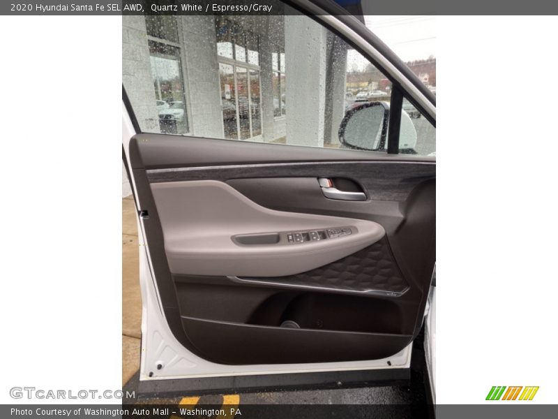 Quartz White / Espresso/Gray 2020 Hyundai Santa Fe SEL AWD