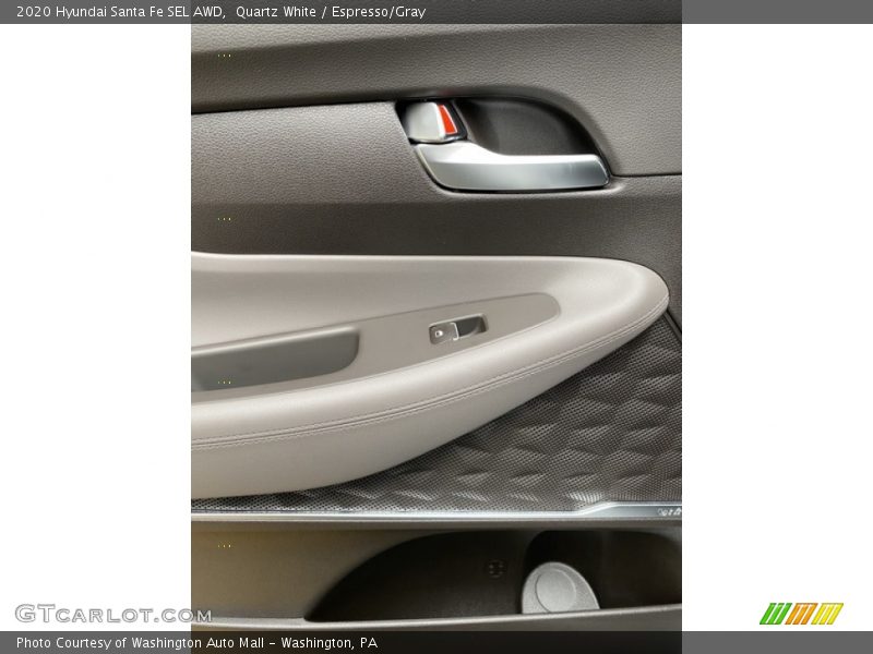Quartz White / Espresso/Gray 2020 Hyundai Santa Fe SEL AWD