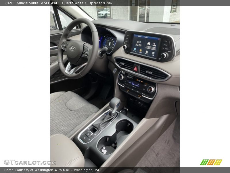 Quartz White / Espresso/Gray 2020 Hyundai Santa Fe SEL AWD