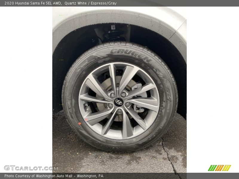 Quartz White / Espresso/Gray 2020 Hyundai Santa Fe SEL AWD
