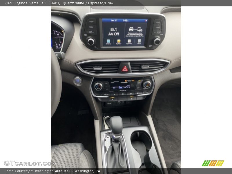 Quartz White / Espresso/Gray 2020 Hyundai Santa Fe SEL AWD