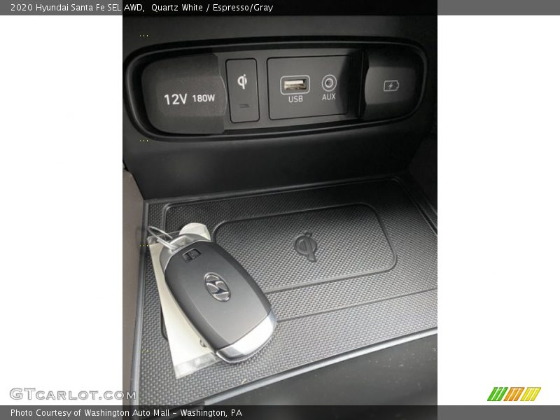 Quartz White / Espresso/Gray 2020 Hyundai Santa Fe SEL AWD