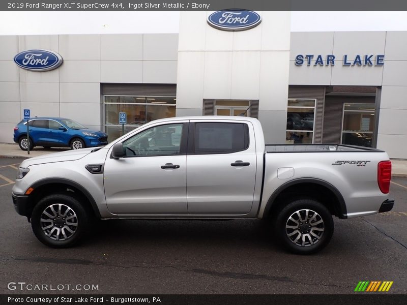 Ingot Silver Metallic / Ebony 2019 Ford Ranger XLT SuperCrew 4x4