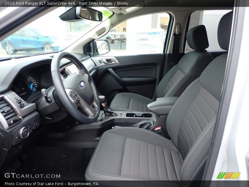 Front Seat of 2019 Ranger XLT SuperCrew 4x4