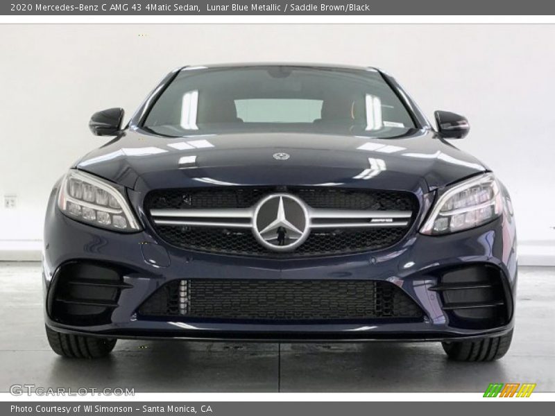 Lunar Blue Metallic / Saddle Brown/Black 2020 Mercedes-Benz C AMG 43 4Matic Sedan