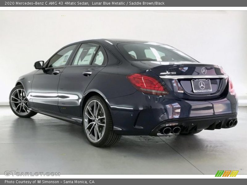 Lunar Blue Metallic / Saddle Brown/Black 2020 Mercedes-Benz C AMG 43 4Matic Sedan