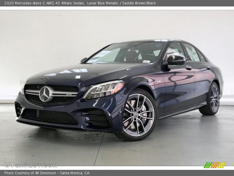 Lunar Blue Metallic / Saddle Brown/Black 2020 Mercedes-Benz C AMG 43 4Matic Sedan