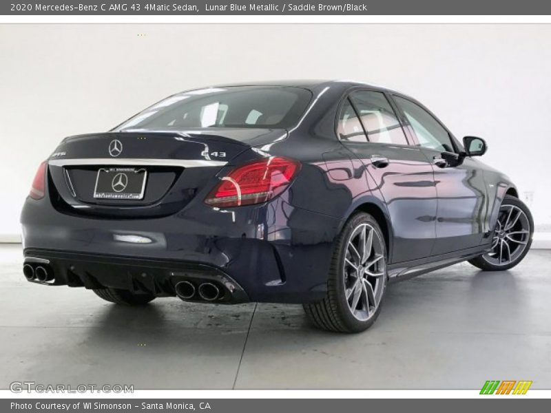 Lunar Blue Metallic / Saddle Brown/Black 2020 Mercedes-Benz C AMG 43 4Matic Sedan