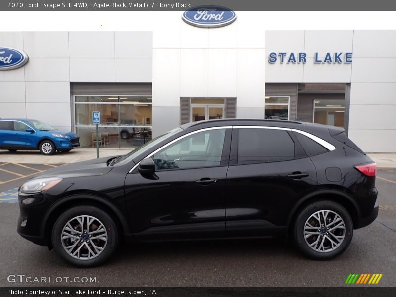 Agate Black Metallic / Ebony Black 2020 Ford Escape SEL 4WD
