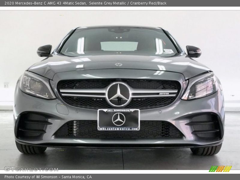 Selenite Grey Metallic / Cranberry Red/Black 2020 Mercedes-Benz C AMG 43 4Matic Sedan