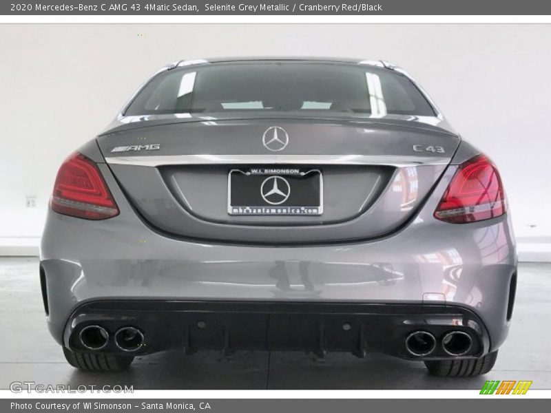 Selenite Grey Metallic / Cranberry Red/Black 2020 Mercedes-Benz C AMG 43 4Matic Sedan