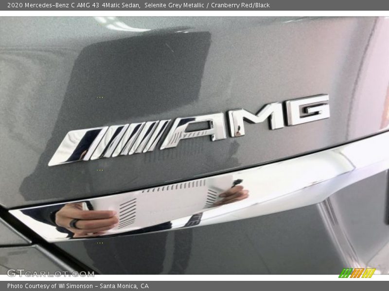 Selenite Grey Metallic / Cranberry Red/Black 2020 Mercedes-Benz C AMG 43 4Matic Sedan