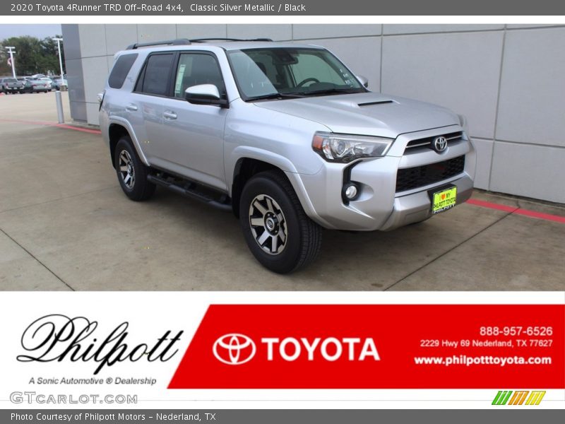 Classic Silver Metallic / Black 2020 Toyota 4Runner TRD Off-Road 4x4
