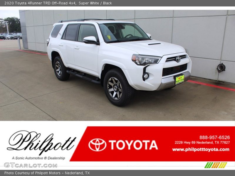 Super White / Black 2020 Toyota 4Runner TRD Off-Road 4x4