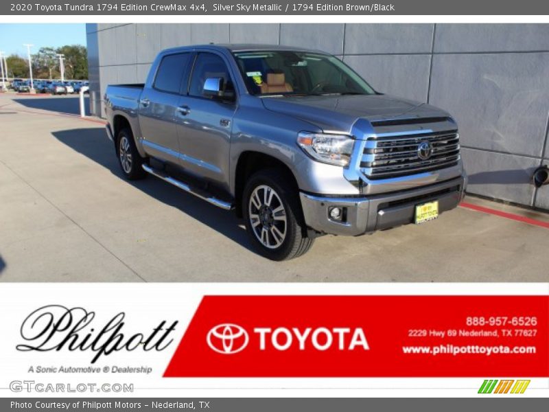 Silver Sky Metallic / 1794 Edition Brown/Black 2020 Toyota Tundra 1794 Edition CrewMax 4x4
