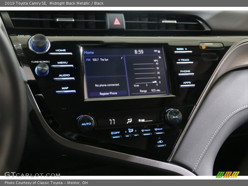 Midnight Black Metallic / Black 2019 Toyota Camry SE