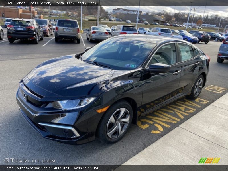 Crystal Black Pearl / Black 2020 Honda Civic LX Sedan