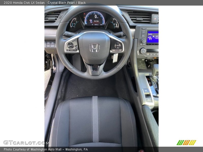 Crystal Black Pearl / Black 2020 Honda Civic LX Sedan
