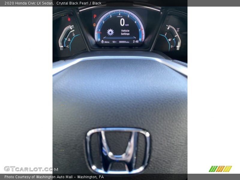 Crystal Black Pearl / Black 2020 Honda Civic LX Sedan