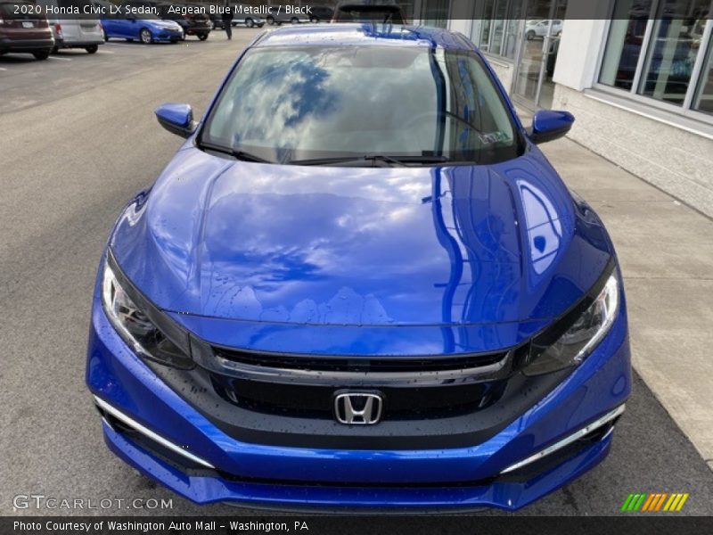 Aegean Blue Metallic / Black 2020 Honda Civic LX Sedan