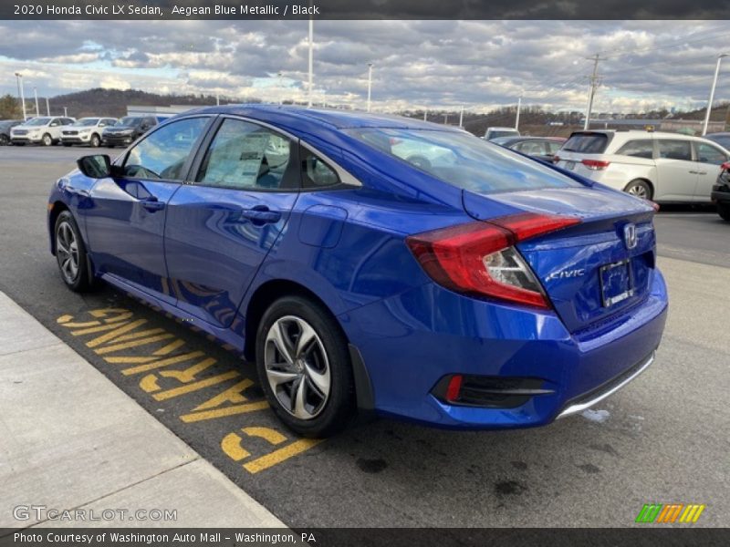 Aegean Blue Metallic / Black 2020 Honda Civic LX Sedan