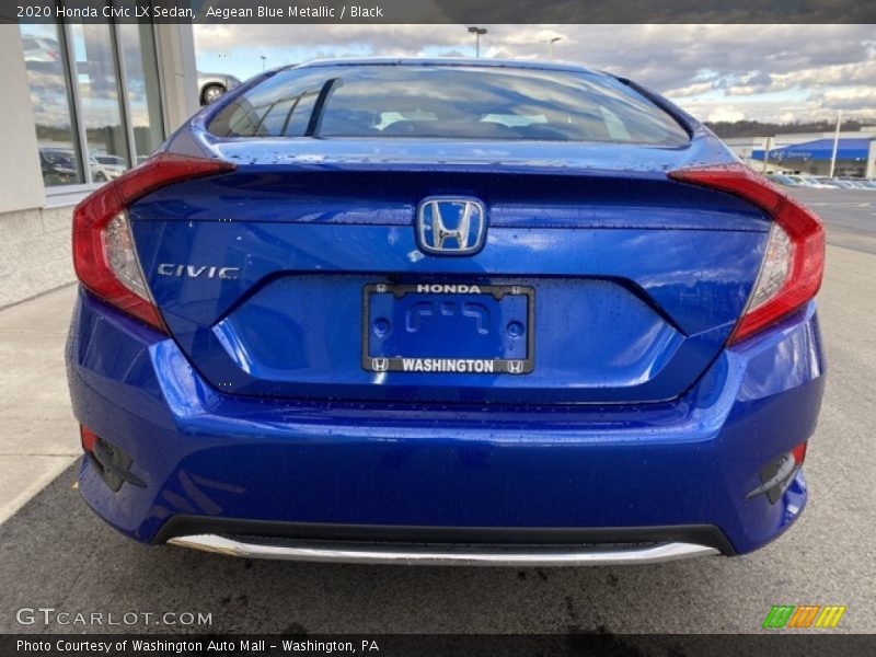 Aegean Blue Metallic / Black 2020 Honda Civic LX Sedan