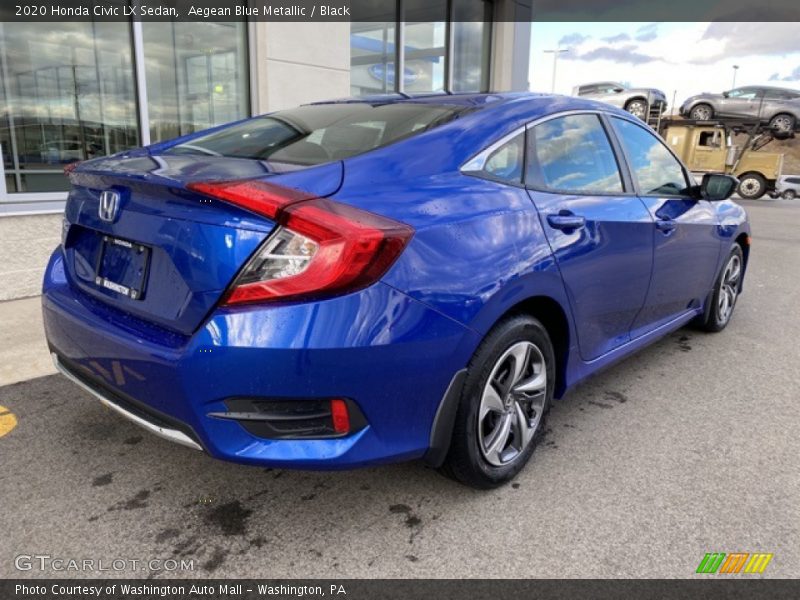 Aegean Blue Metallic / Black 2020 Honda Civic LX Sedan