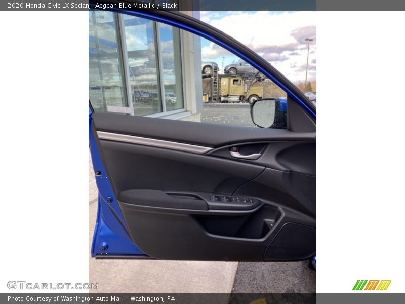 Aegean Blue Metallic / Black 2020 Honda Civic LX Sedan