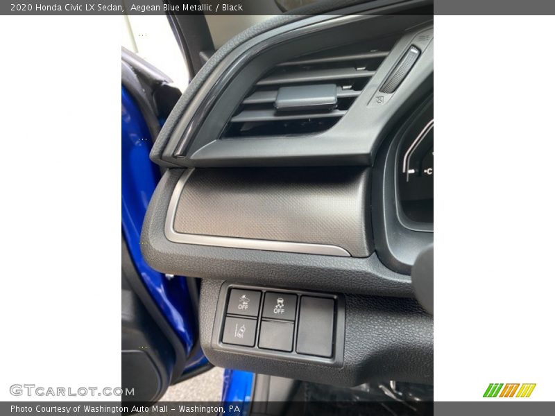 Aegean Blue Metallic / Black 2020 Honda Civic LX Sedan