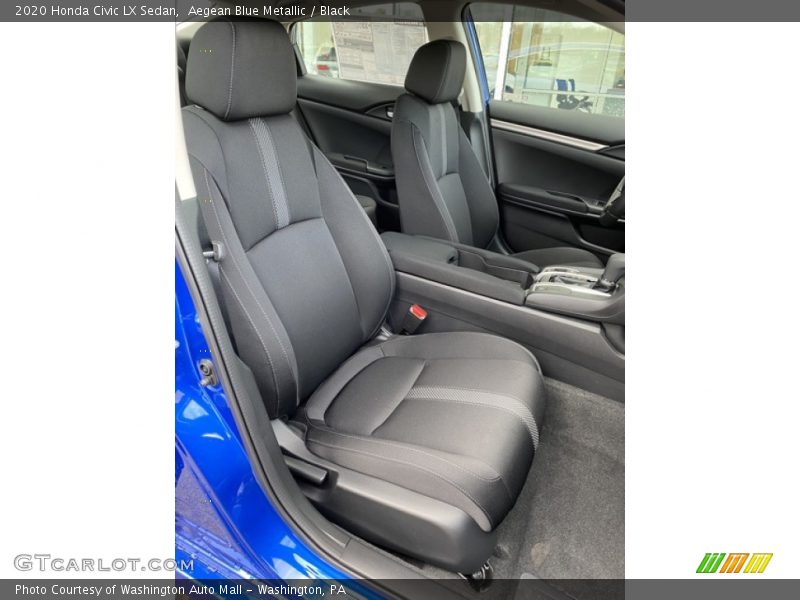 Aegean Blue Metallic / Black 2020 Honda Civic LX Sedan